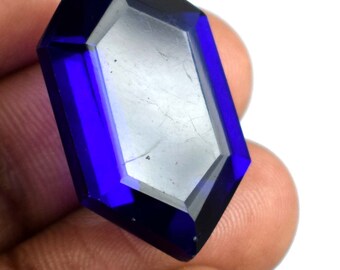 34.15 Ct Hexagon Cut Brazilian Blue Topaz Loose High Quality Gemstone