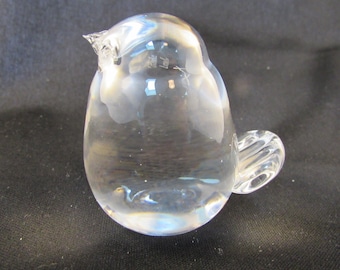 Hadeland Norway Glass Bird Figurine Mid-Century