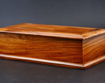 Box made in Morado Bolivian Rosewood trinket keepsake pen pencil