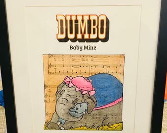 Dumbo baby mine art