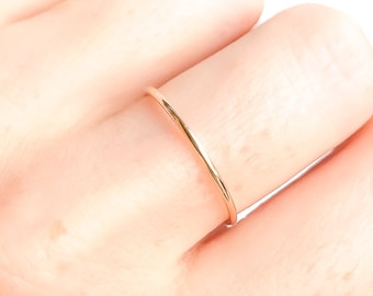 Thin Gold Ring, Gold Stacking Ring, 14k Gold Filled Ring, Gold Ring, Dainty Gold Ring, Stacking Ring, Skinny Gold Ring, Gold Stack Ring