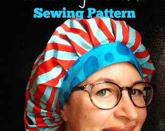 Scrub Hat Sewing Pattern DIY Bouffant Surgical Scrub Hat Cap Instructions Tutorial To Make Your Own Instant DOWNLOAD ONLY pdf #dbap001