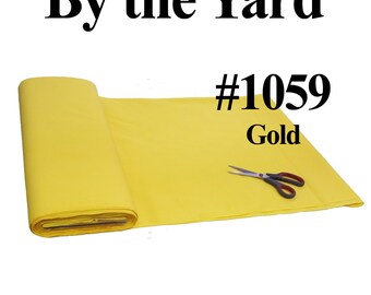 45" Gold Broadcloth Fabric - By The Yard