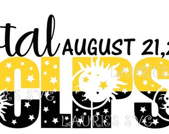 Total Eclipse file- dxf,svg,png,jpg and silhouette cutting file