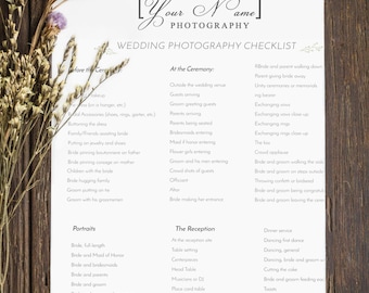 Wedding Photography Checklist