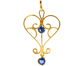 Charming Antique Edwardian Heart Pendant (5102003)