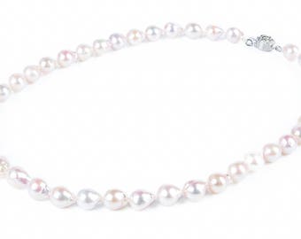 8.5mm Lustrous White Akoya Pearl Necklace -nk39