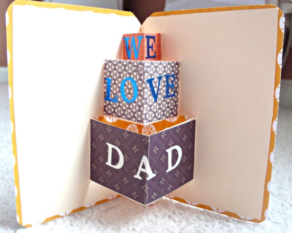 Father's day card Father's day Pop up card birthday