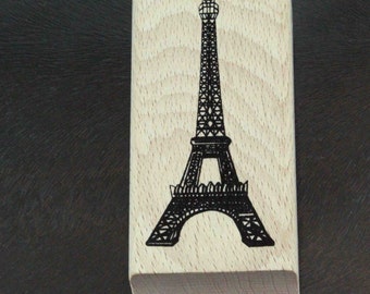 Paris France Eiffel Tower Rubber Stamp