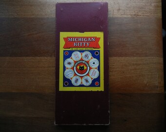 Michigan Kitty by Transogram ~ 1938 ~ Dice and Card Game with Double Sided Game Board