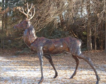 Made to Order Outdoor Custom Metal Deer Sculpture By Jacob Novinger