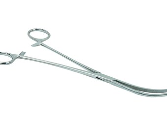1 Bent Curved Clamp Long Pliers 10-1/2" Hand Tool scissors style handle lightweight design good for craftsman , mechanic or hobbyist & more