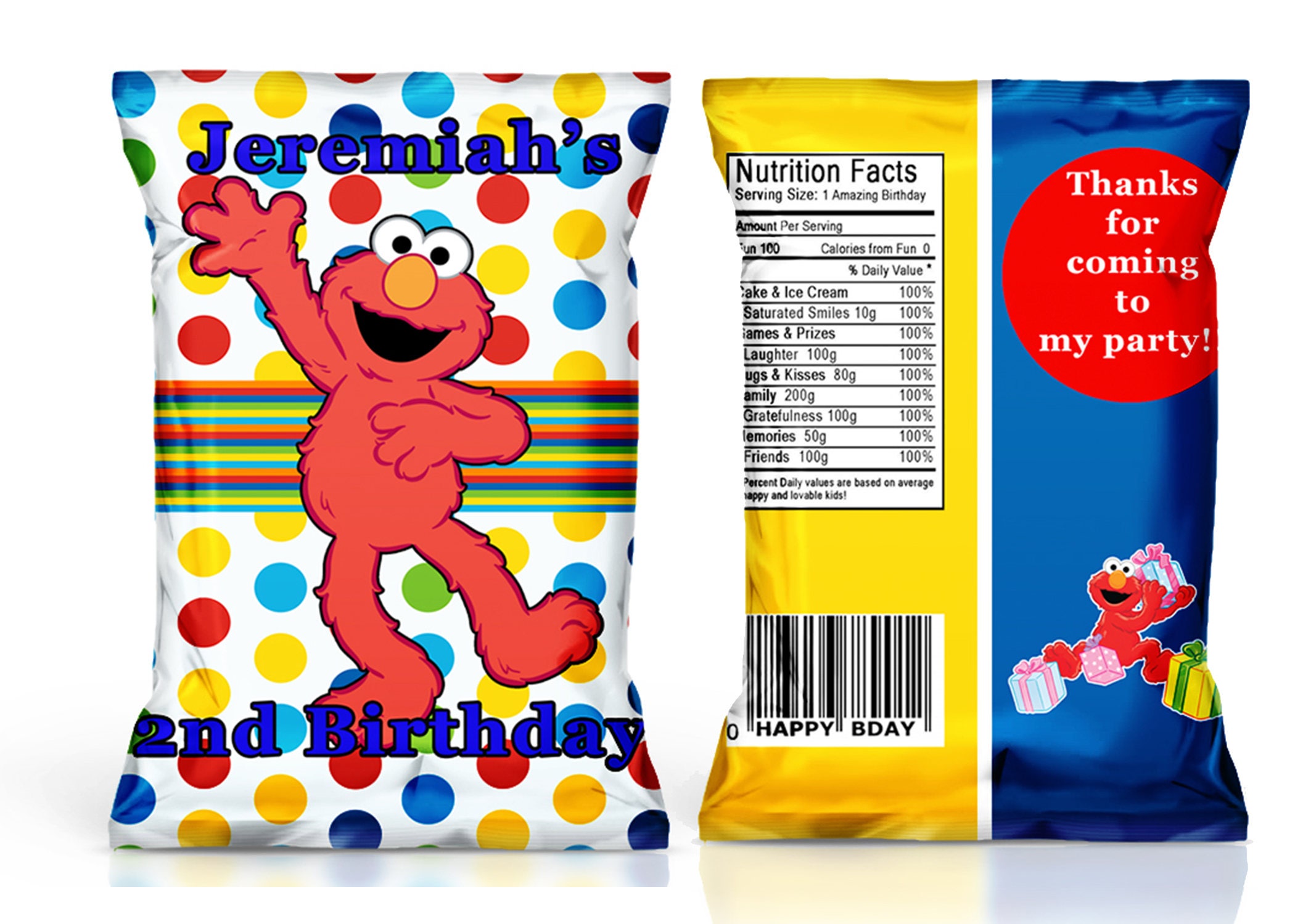 Elmo birthday party favorElmo chip bagsDIGITAL FILE