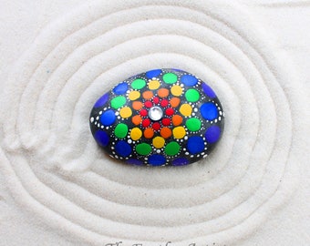 Hand-Painted Mandala Rock (Chakra Stone)