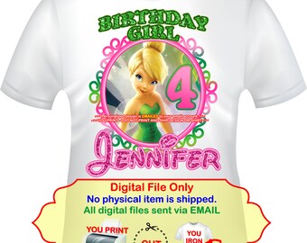 Tinkerbell Iron On, Tinkerbell Mommy, Tinkerbell Daddy, Tinkerbell Birthday, Tinkerbell Transfer, Tinkerbell Shirt Decal - TINKERBELL2A