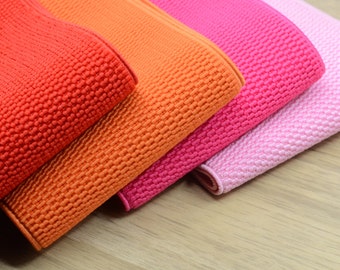 4 inch (100mm) Wide Patterned Colored Elastic Band by the Yard // Waistband Elastic //Heavy Duty Elastic // Sewing Elastic