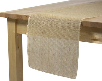 Burlap Table Runner 12 1/2 x 96 inches, Rustic Wedding Burlap Table Runners with Fringed Edges, Burlap Table Runners for Rustic Weddings