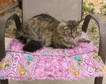 Pet Blanket, Pet Bed, Pet Supplies, Purple Pet Blanket, Pet Bed, Cat Bed, Fabric Cat Blanket, Travel Pet Bed, Designer Pet Bed, Catnip Mat