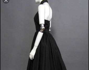 Vintage Victor Costa Fifth Avenue halter dress gown
