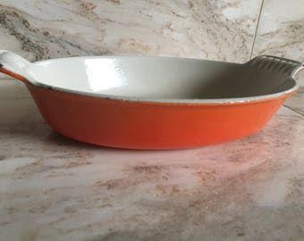Vintage Flame Orange Le Creuset Au Gratin Dish (#20)