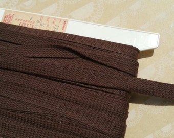 Vintage Brown Trim - Brown Woven Braid Bias Tape - 5/8" Wide - 18 Yards - Last of Spool - DESTASH SALE