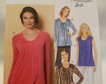 Butterick Pattern 6246, Misses blouse short and long sleeve, new uncut size 6-14 2015