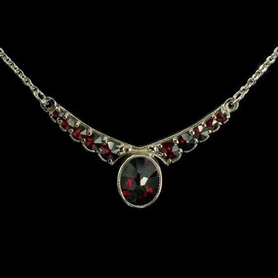 LORINA garnet silver pendant Czech Turnov jewellery jewelry