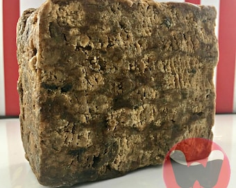 Raw African Black Soap, All Natural Unscented Raw Black Soap, 1 Pound (16oz) Soap Bar. FREE SHIPPING in US.