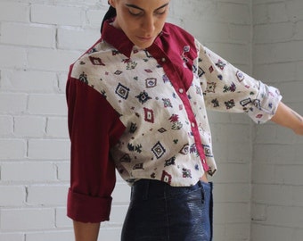 Western Asymmetrical Button Down