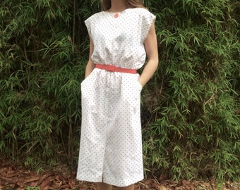vintage polka dot summer dress 12 -14