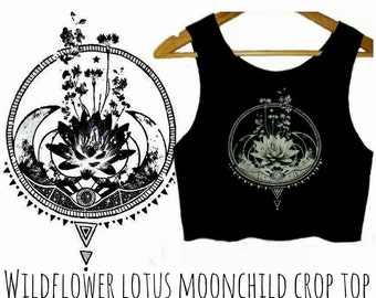 Wildflower Lotus Moonchild Crop Top