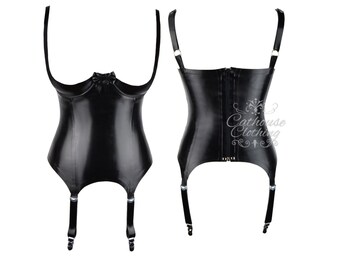 Latex Rosie quarter cup basque by Cathouse. Lingerie WRUB1127