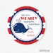 Valentine's Day Whale Tags, You're WHALEY awesome Tag, Whale Valentine Tags, Kids Valentines Day, Nautical Valentines, Personalized