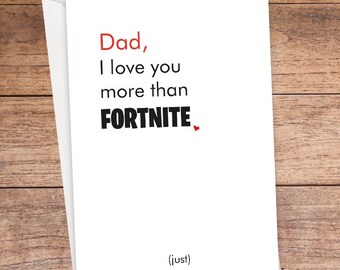 Luxury 15 Love You More Than Fortnite Card