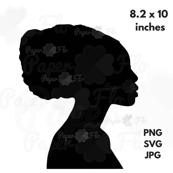 Download head wrap svg black woman headwrap Silhouette African ...