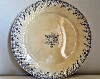 Martres Tolosanes Moustiers Style Ceramic Plate/Blue and White