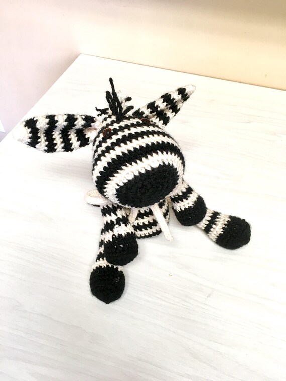 Crochet amigurumi zebra kids gift idea boys girls baby shower home decor interior design nursery soft toys