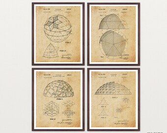 Buckminster Fuller Patent Art - Geodesic Dome - Geodesic Dome Patent - Buckminster Fuller Art - Buckminster Fuller Poster - Architecture