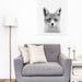 Black and White Woodlands Fox Nursery Animal Print Fox Print