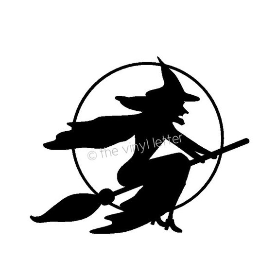 flying witch on broom