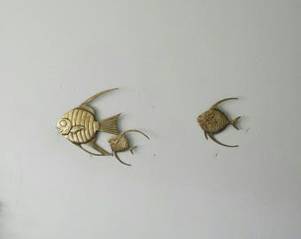 Brass Fish Wall Hanging Brass Wall Art Beachy Wall Decor Fish Wall Decor Fish Wall Art Brass Wall Decor Nautical Nursery Brass Wall Hanging