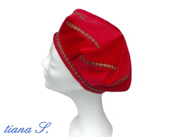 Patchwork-Basque, red, Corduroy, Gr. s
