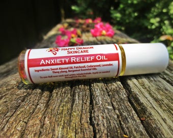 Anxiety Relief | Anxiety Oil | Anxiety Relief | Anti Anxiety Oil | Anxiety Roller | Aromatherapy | Hemp Oil Anxiety | Happy Dragon Skincare