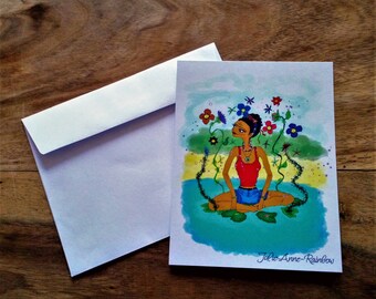 "Méditation" correspondence card