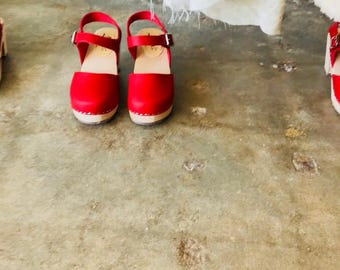 Swedish Clogs Highwood Red