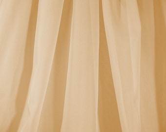Sheer Voile Fabric Extra Wide in Gold - Sold By The Yard