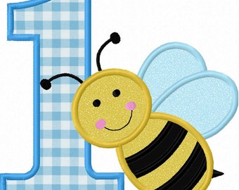 Instant Download Bee Numbers 1-9 Applique Machine Embroidery Design NO:1274
