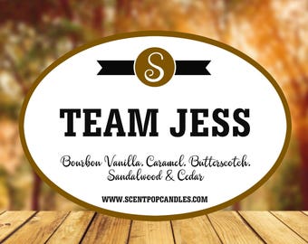 Team Jess, Gilmore Girls Inspired Soy Candle