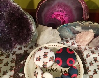 Fabric button decorative pins