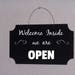 Open Closed Reversible Sign Office Decor Business Plaque